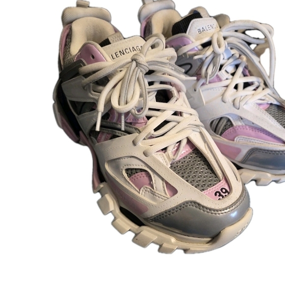 Balenciaga Women's Track Sneakers 'White Pink' Size EU 39 US 8.5 (GUC) - Picture 3 of 15